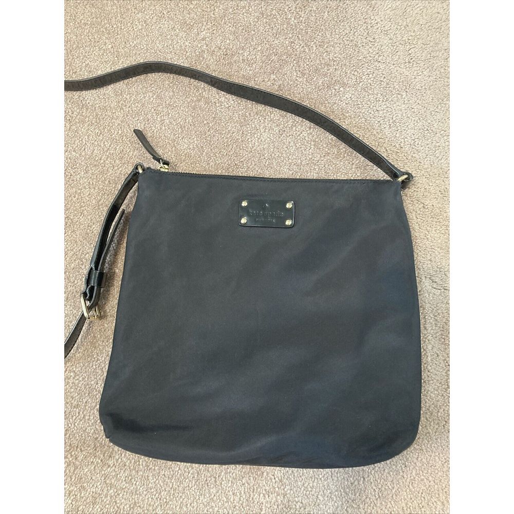 Kate Spade Victoria Basic‎ Nylon Black Swing/ Crossbody Bag Purse Preowned